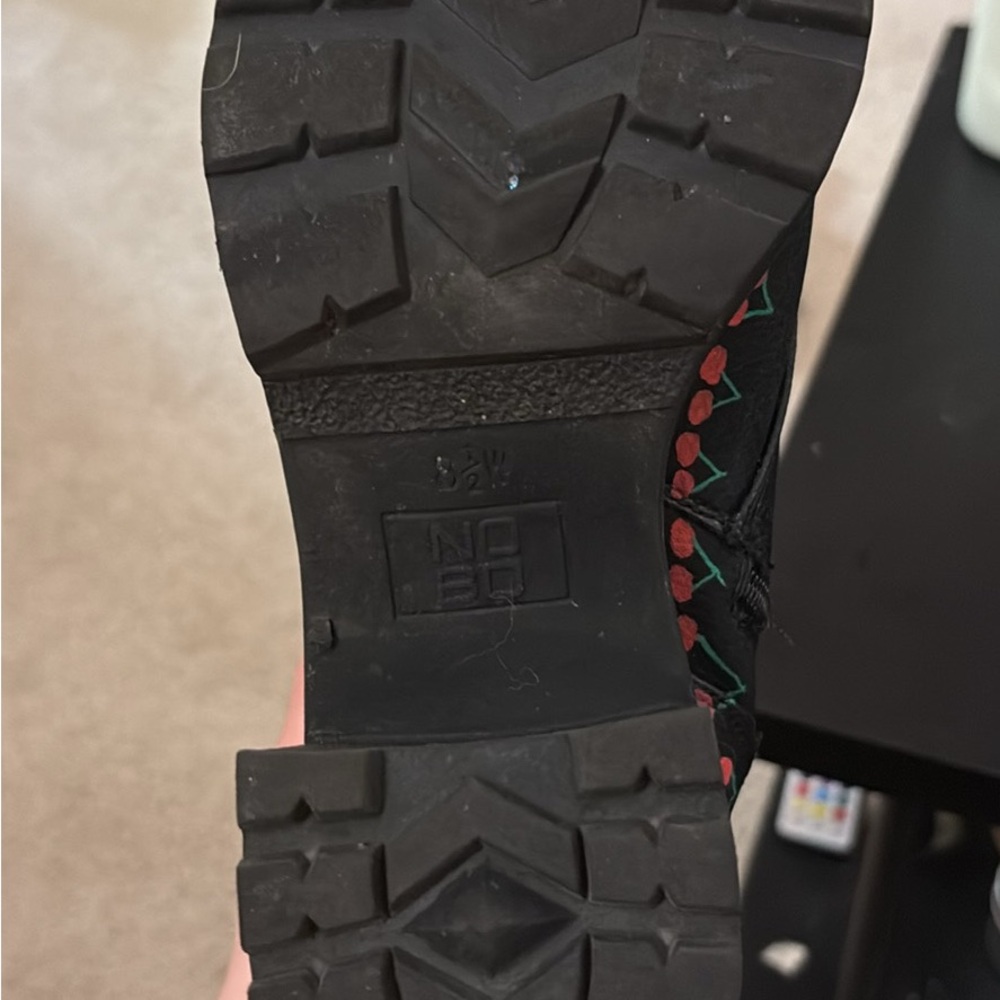 Black Cherry-Patterned Women's Boots - image 3